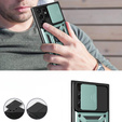 Etui pancerne do Samsung Galaxy S23 Ultra, CamShield Slide, zielone