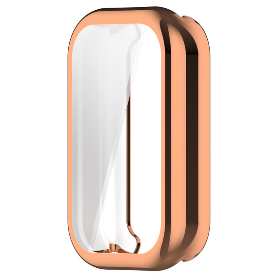 2w1 Etui z Osłoną do Xiaomi Redmi Smart Band 2 / Xiaomi Smart Mi Band 8 Active, Różowe złoto