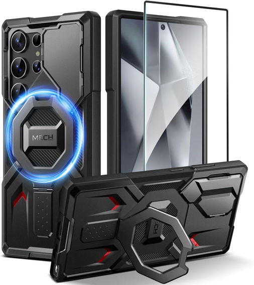 Etui Tongate MECH MagSafe Series czarne do Samsung Galaxy S24 Ultra