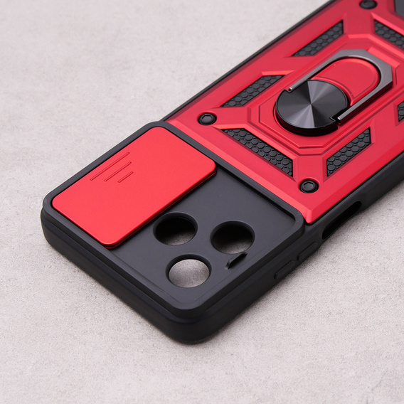 Etui pancerne do Realme C51, CamShield Slide, czerwone