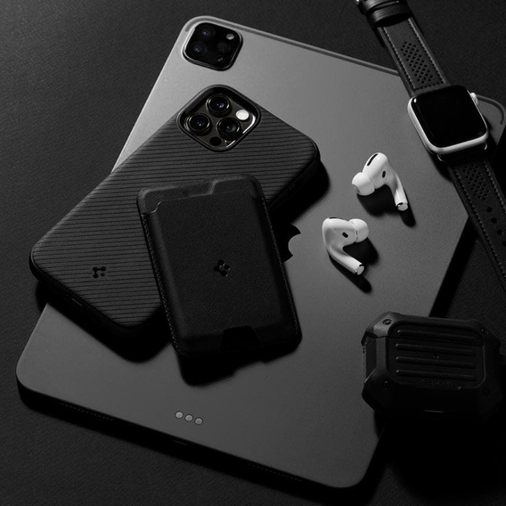 SPIGEN Valentinus MagSafe, Schowek na karty, Black