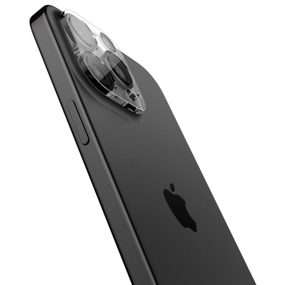 2x Spigen OPTIK.TR "EZ FIT", Szkło Hartowane na Aparat do iPhone 15 Pro / 15 Pro Max / 16 Pro / 16 Pro Max, Przezroczyste
