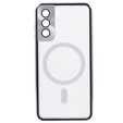 Etui Magnetic Dual Glass MagSafe do Samsung Galaxy S22, srebrne