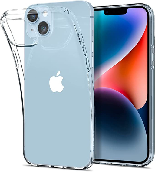 Zestaw Etui SPIGEN do iPhone 14, Liquid Crystal, Crystal Clear + Szkło