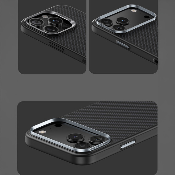 Etui BENKS Kevlar Armor PRO Carbon Fiber 600D A070 do MagSafe z aktywnym przyciskiem do iPhone 17 Pro Max