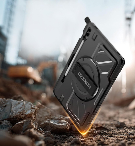 Etui Dexnor 360° z paskiem i uchwytem na rysik do Samsung Galaxy Tab S9 FE+