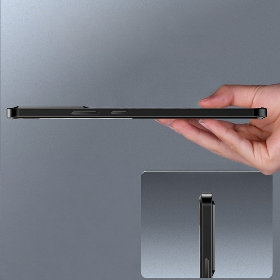 Etui z ochroną aparatu do Sony Xperia 5 V, CamShield MagSafe, przezroczyste / czarne