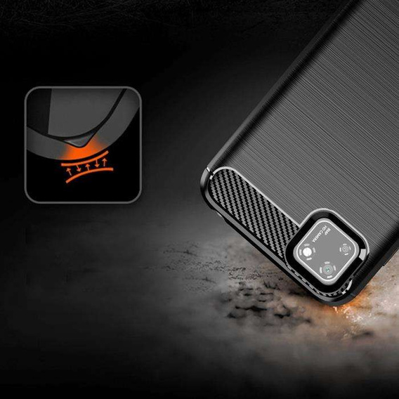 Etui do Huawei Y5P, Karbon, czarne