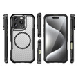 Etui do iPhone 16 Pro, Fusion Hybrid Carbon, do MagSafe, czarne