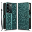 Etui Wallet Rhombus z klapką do Realme C71 – eleganckie i praktyczne, zielone