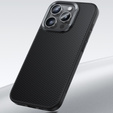 Etui BENKS Kevlar do iPhone 16 Pro, Carbon Fiber, do MagSafe, czarne