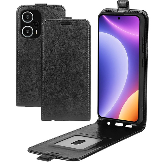 Etui z klapką do Poco F5 5G, Flip, czarne