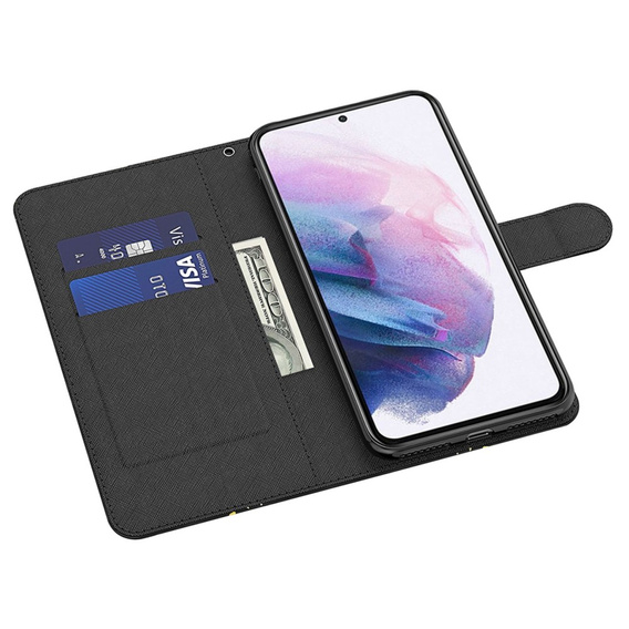 Etui z klapką do Samsung Galaxy A14 4G/5G, Wallet, Butterflies złote