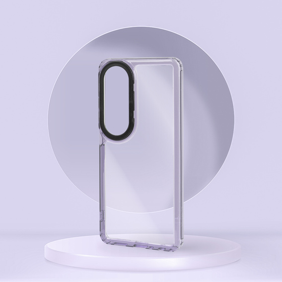 Etui do Oppo A60, Fusion Hybrid, przezroczyste / fioletowe