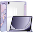 Etui Smartcase Hybrid do Samsung Galaxy Tab A9+, z miejscem na rysik – fioletowe Marble