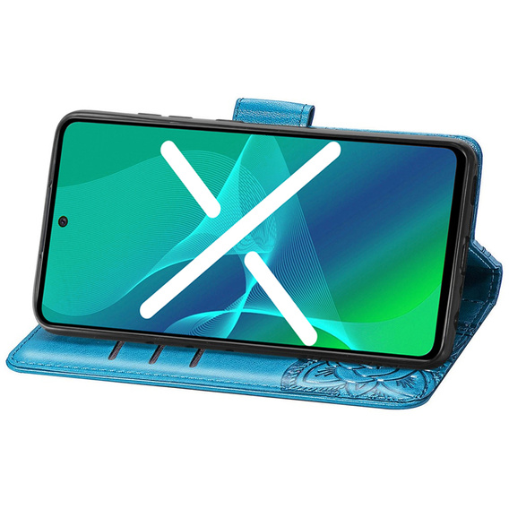 Etui z klapką do Oppo A38 4G / Oppo A18 4G, Butterfly, niebieskie