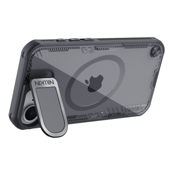 Etui do iPhone 16e, pancerne Nillkin, Icelade Prop, do Magsafe z osłoną aparatu, czarne