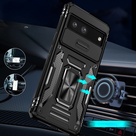 Etui pancerne do Google Pixel 7a, CamShield Slide, czarne