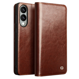 Etui z klapką ze skóry naturalnej do Samsung Galaxy S25 Edge – elegancka ochrona i funkcjonalność - brązowe
