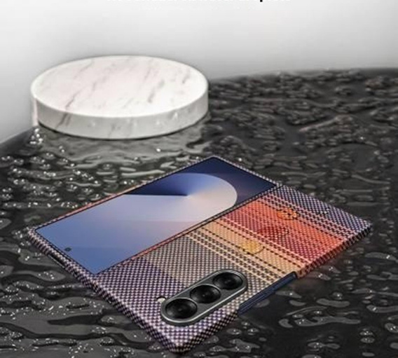 Etui do Samsung Galaxy Z Fold6 5G - magnetyczne Aramid Fiber, pomarańczowe