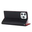 Etui z klapką do iPhone 14 Pro Max, Litchi Skin Grain, czarne
