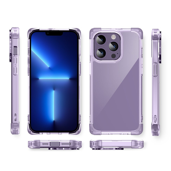 Etui do iPhone 13 Pro, ERBORD CornerShield, fioletowe