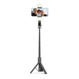 Tech-Protect Kijek Selfie Stick Tripod Bluetooth z lampą LED, czarny