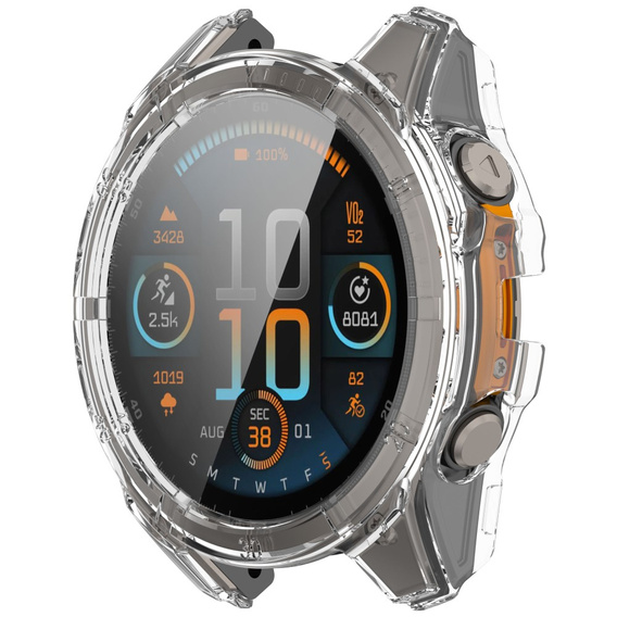 2w1 Etui + Szkło Hartowane do Garmin Fenix 8 47mm, Przezroczyste