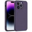 Etui Silicone Mag Cover fioletowe do iPhone 14 Pro Max