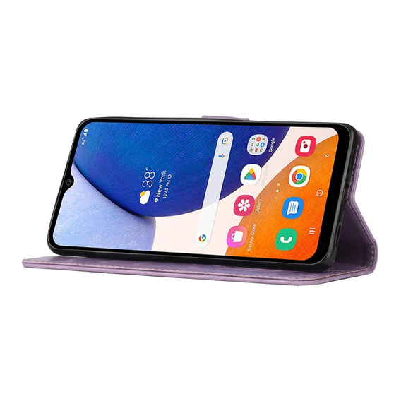 Etui z klapką do Samsung Galaxy A14 4G/5G, Butterfly, fioletowe