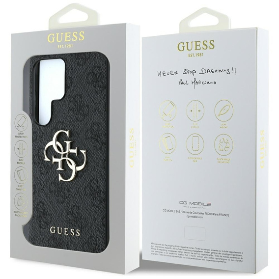 Etui GUESS do Samsung Galaxy S25 Ultra, Big Metal Logo, Czarne