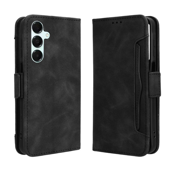 Etui z klapką do Oppo Reno 14F, Card Slot, portfelowe, czarne