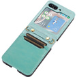 Etui Leather Card Slots do Samsung Galaxy Z Flip 5 5G, zielone