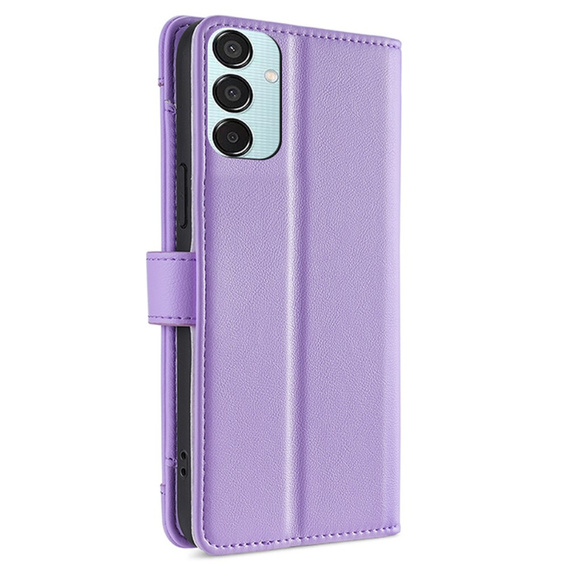 Etui z klapką do Samsung Galaxy M15 5G, Wallet Zipper Pocket, fioletowe