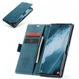 Etui CASEME do Samsung Galaxy S22 Ultra, Leather Wallet Case, zielone