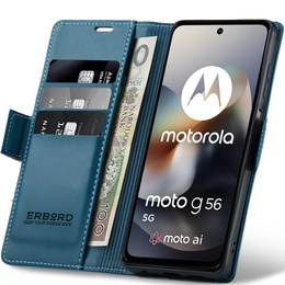 Etui ERBORD Glossy Litchi portfel z klapką do Motorola Moto G56 5G
