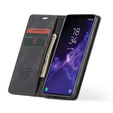 Etui CASEME do Samsung Galaxy S9, Leather Wallet Case, czarne
