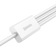 Baseus kabel 3w1 Superior 1,5 m USB-Lightning-USB-C-Micro USB - Biały