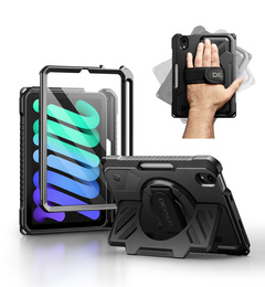 Etui Dexnor 360° z paskiem i uchwytem na rysik do iPad mini 8.3" 2021 (6 gen.) / iPad mini 8.3" 2024 (7 gen.)