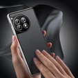 Etui do OnePlus 12 5G, Magnetic Dual Glass, srebrne