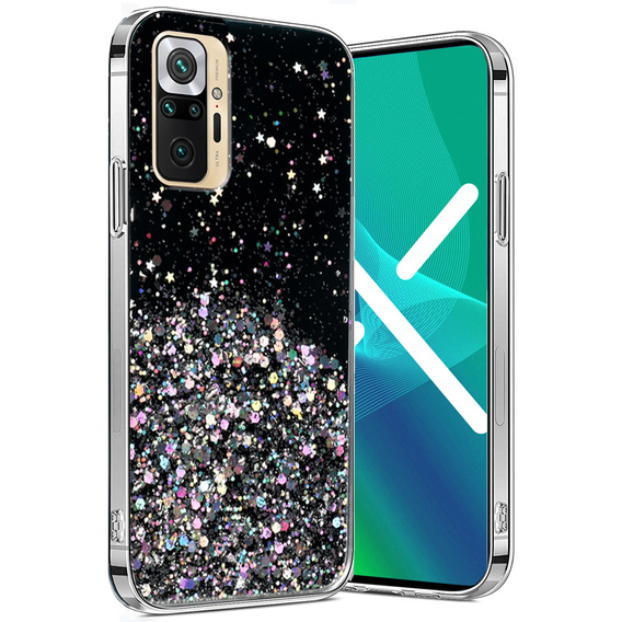 Etui do Xiaomi Redmi Note 10 Pro, Glittery, czarne