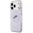 Etui Karl Lagerfeld IML Glitter Karl & Choupette Heads Logo MagSafe do iPhone 17 Pro