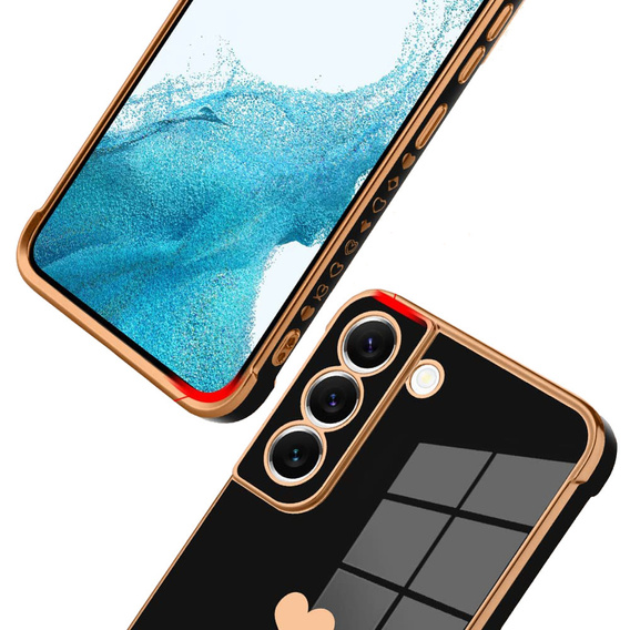 Etui do Samsung Galaxy S22, Electro heart, czarne