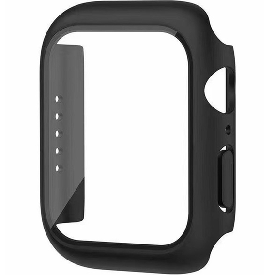 2w1 Etui + Szkło Hartowane do Apple Watch 4/5/6/SE 44MM, Czarne