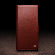 Etui z klapką do Samsung Galaxy S25 Ultra, QIALINO Leather Wallet, ciemnobrązowe