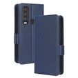 Etui z klapką do Cat S75 5G, Wallet Litchi Magnet, granatowe