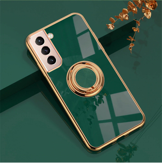 Etui do Samsung Galaxy S22+ Plus, Electro Ring, zielone