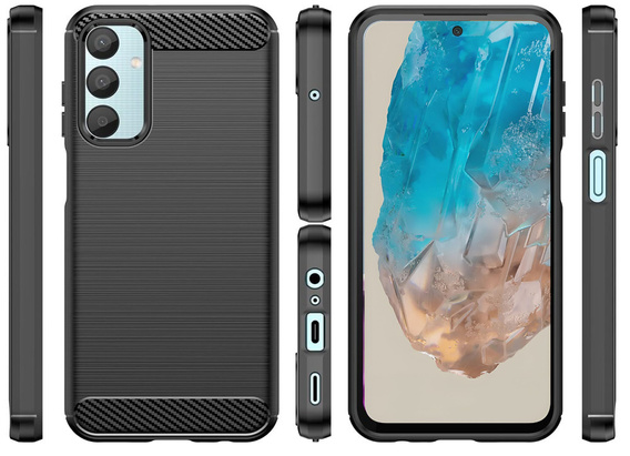 Etui do Samsung Galaxy M35, Carbon, czarne