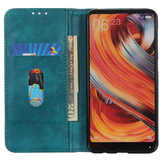 Etui do Xiaomi 13T / 13T Pro, Wallet Litchi Leather, zielone