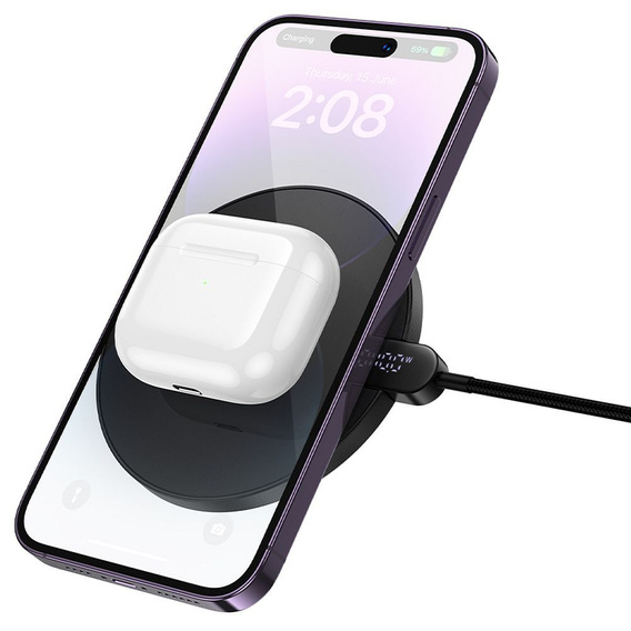 Ładowarka indukcyjna z wyświetlaczem LED 15 W